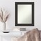Amanti Art Non-Beveled Wall Mirror, Rustic Plank Espresso Frame